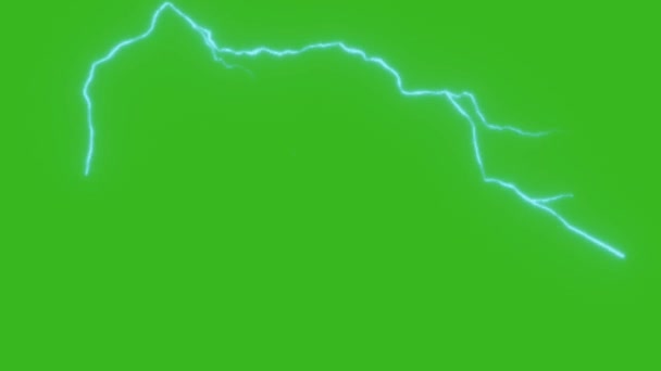 Грім Зелений Екран Відео Анімація Ультра Високої Чіткості Відео Елемент — стокове відео