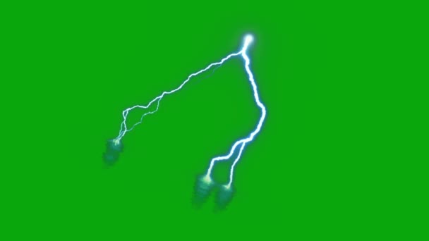 Efek Petir Animation Ultra Tinggi Definisi Lightning Ledakan Resolusi Tinggi — Stok Video