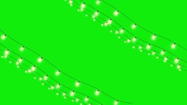 Parlayan Işık Çelengi Canlandırması 4K Yeşil Ekran