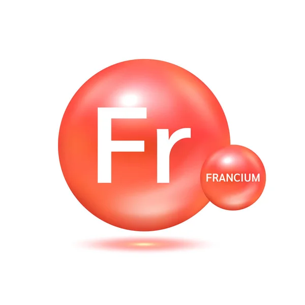 Francium Molecule Models Red Ecología Bioquímica Esferas Aisladas Sobre Fondo — Vector de stock