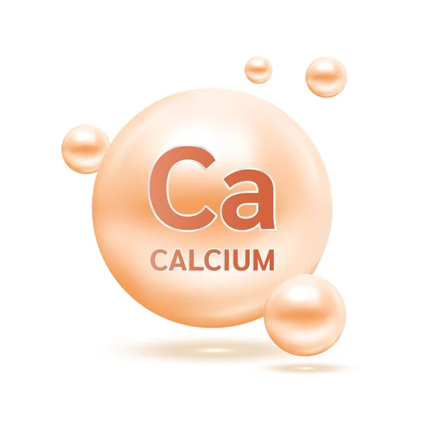 Minerals Calcium Vitamin Health Medical Dietary Supplement Health Care Concept — Stock Vector