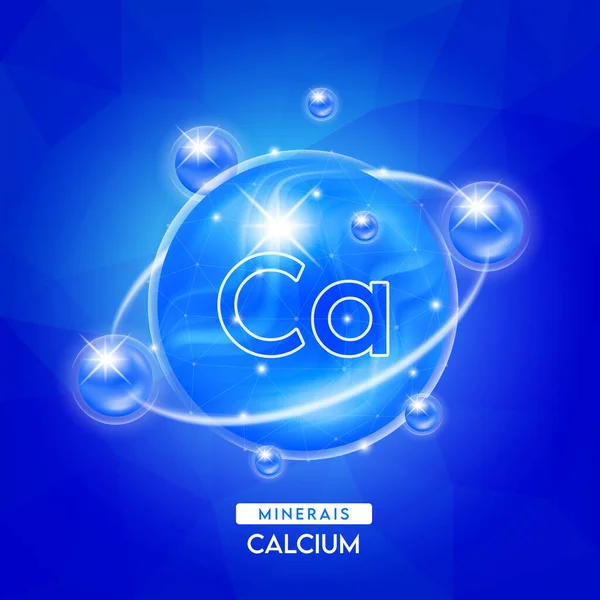 Minerals Calcium Vitamins Complex Health Capsule Minerals Blue Nutrition Products — Stock Vector