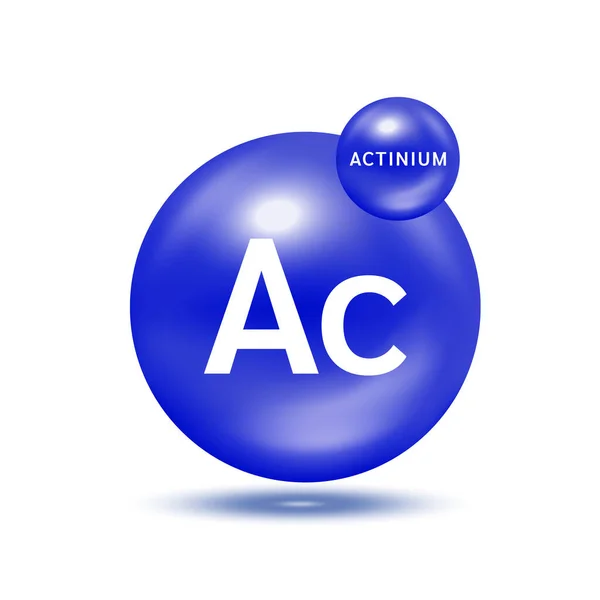 Modelos Moléculas Actinium Azul Ecología Bioquímica Esferas Aisladas Sobre Fondo — Vector de stock