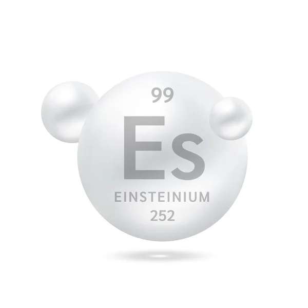 Cząsteczka Europium Modeluje Srebro Formuły Chemiczne Pierwiastek Naukowy Gaz Ziemny — Wektor stockowy