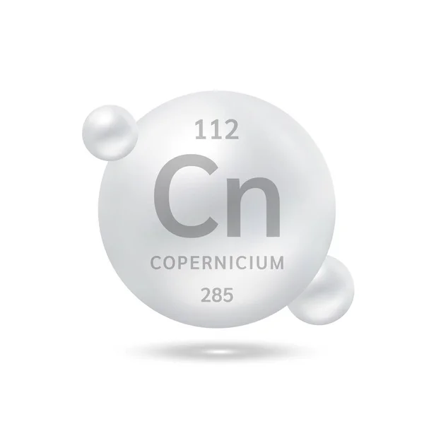 Molécula Copernio Modela Elemento Científico Las Fórmulas Plata Químicas Ecología — Vector de stock