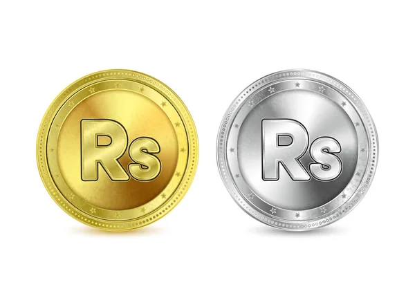 Λανκάν Ρουπία Νόμισμα Χρυσό Νόμισμα Εικονίδιο Του Χρυσού Νομίσματος Και — Διανυσματικό Αρχείο
