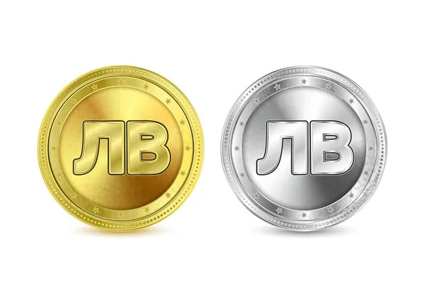Kirgisistan Währung Goldmünze Ikone Der Währung Gold Und Silbermünze Auf — Stockvektor