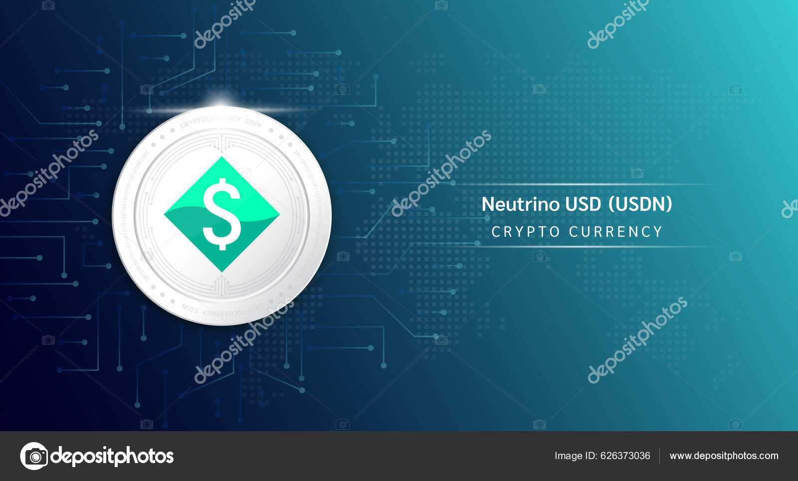 Neutrino Usd Mynt Cryptocurrency Token Symbol Crypto Valuta Med  Aktiemarknaden — stockvektor av ©1991kookart@gmail.com 626373036