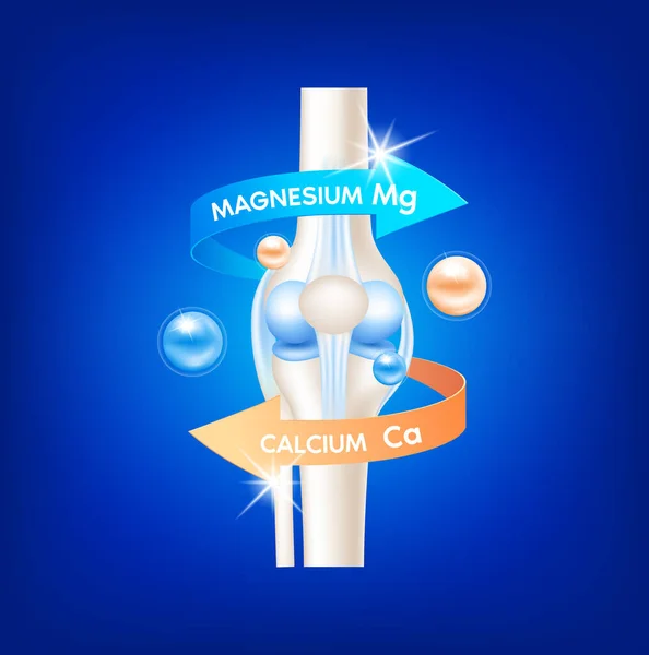 Sain Avec Une Flèche Circulaire Autour Magnésium Calcium Vitamines Minéraux — Image vectorielle