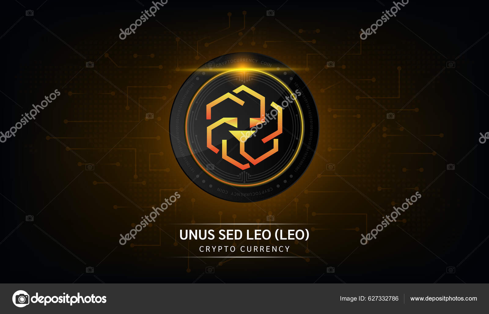 Unus Sed Leo Coin Cryptocurrency Token Symbol Crypto Currency Stock Stock  Vector by ©1991kookart@gmail.com 627332786
