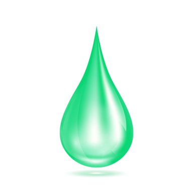 Vitaminler, kolajen serumu, su damlası, beyaz arka planda izole edilmiş. Reklamlar için güzellik ürünleri. Tıbbi kavramlar. 3B Gerçekçi Vektör.