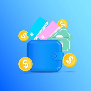 Cep telefonu ve internet bankacılığında dijital cüzdan uygulaması. Kredi kartıyla çevrimiçi ödeme güvencesi. Çevrimiçi para transferi konsepti. Vektör EPS10.
