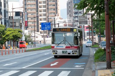 Kitakyushu Nishitetsu şirketi toplu taşıma otobüsü 