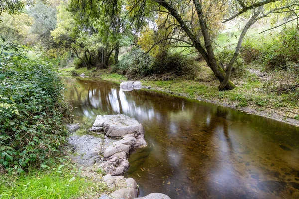 Ρεύμα Άγριων Υδάτων Στη Sierra Guadarrama Μαδρίτη Ισπανία — Φωτογραφία Αρχείου