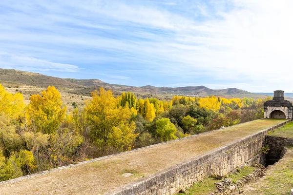 Första Färgerna Hösten Området Madrid Kallas Olivpontonen — Stockfoto