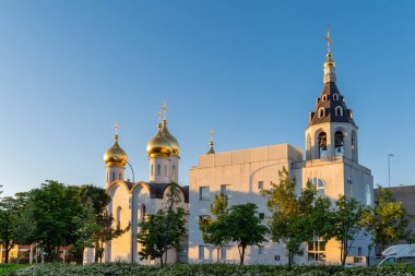 Madrid, İspanya 'daki Aziz Mary Magdalene Rus Ortodoks Katedrali' nin detayları.
