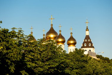 Madrid, İspanya 'daki Aziz Mary Magdalene Rus Ortodoks Katedrali' nin detayları.