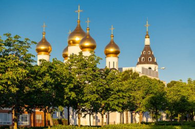 Madrid, İspanya 'daki Aziz Mary Magdalene Rus Ortodoks Katedrali' nin detayları.