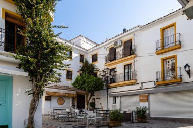 İspanya 'nın Malaga eyaletindeki Marbella şehrinin tarihi merkezinin ayrıntıları