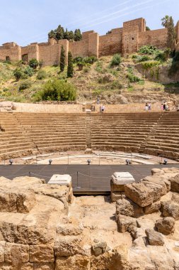 İspanya 'nın Malaga şehrinin tarihi merkezindeki Roma tiyatrosunun kalıntıları.