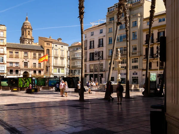 Ulice Historického Centra Malagy Turisty Procházející Jeho Ulicemi Malaze Španělsko — Stock fotografie