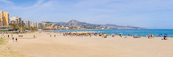 Pláž Malagueta Městě Malaga Španělsko — Stock fotografie