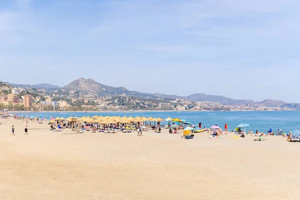 stock image Malagueta beach in Malaga city, Spain