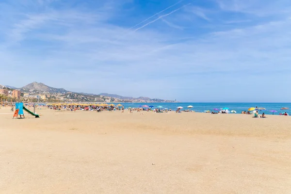 Pláž Malagueta Městě Malaga Španělsko — Stock fotografie