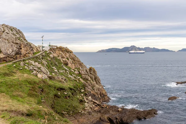 Vista Para Oceano Atlântico Cidade Baiona Galiza Espanha — Fotografia de Stock