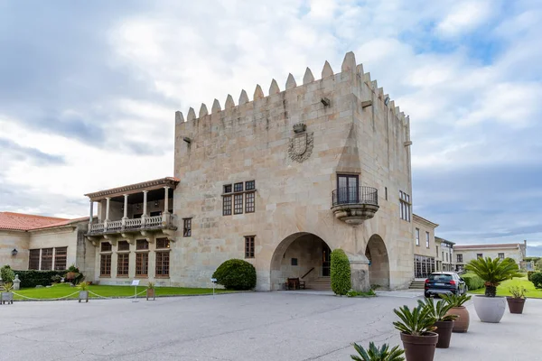 Baiona Spanien Dezember 2022 Parador Nacional Hotel Einem Alten Schloss — Stockfoto