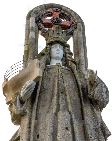 スペインのバイオナ 2022年12月5日 スペインのバイオナの町の近くの山の岩の聖母に捧げられた彫刻 — ストック写真