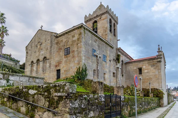 Baiona Spanien Dezember 2022 Stiftskirche Santa Maria Baiona Mittelalterliches Gebäude — Stockfoto