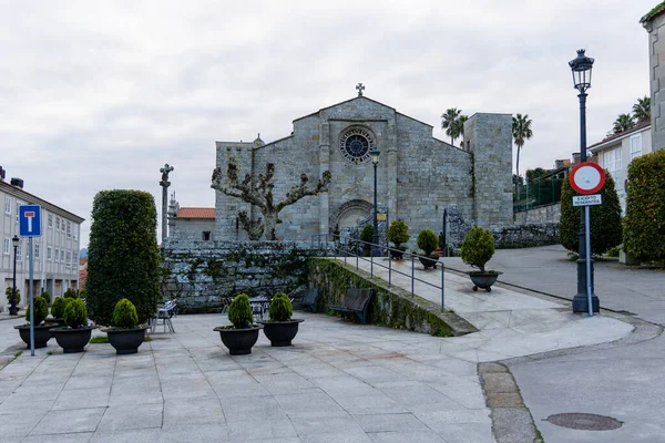 Baiona Spain Грудня 2022 Колегіальна Церква Santa Maria Baiona Середньовічна — стокове фото
