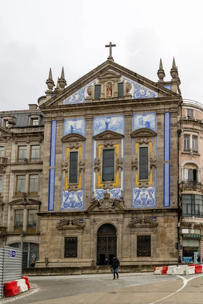 Porto Portugalsko Prosince 2022 Podrobnosti Unikátních Budovách Historického Centra Města — Stock fotografie