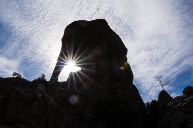 Sierra de Guadarrama, Madrid 'deki La Pedriza dağlarında granit tarafından oluşturulan küçük fil adı verilen kaya.