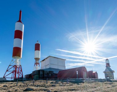 Madrid, Spain - January 05, 2023: view of the mountains of the sierra de guadarrama in madrid on the way up to the communications station called ball of the world in Madrid, Spain
