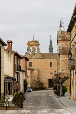 details of the buildings of the historic center of the city of Lerma in the province of Burgos, Spain