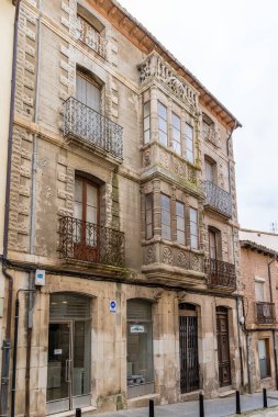 details of the buildings of the historic center of the city of Lerma in the province of Burgos, Spain