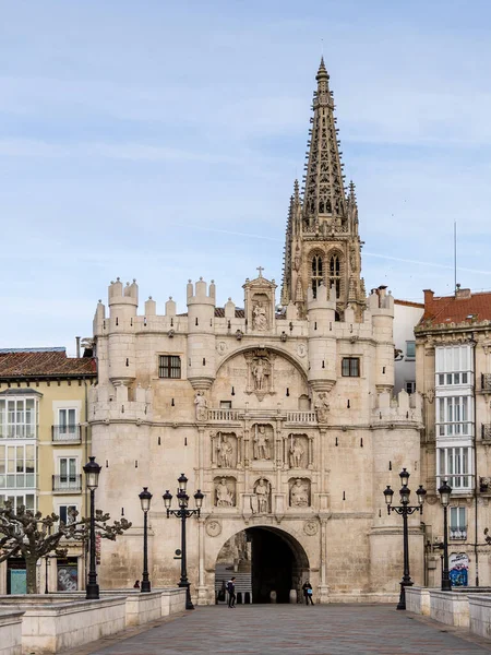 Арка Санта Марія Одна Середньовічних Входів Міста Бургос Іспанія — стокове фото