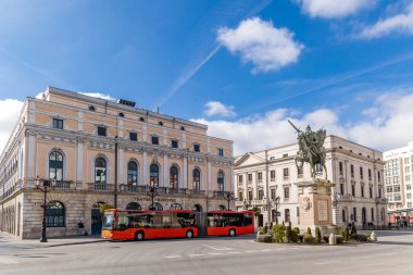 statue dedicated to the medieval hero El Cid Campeador in the city of Burgos, Spain