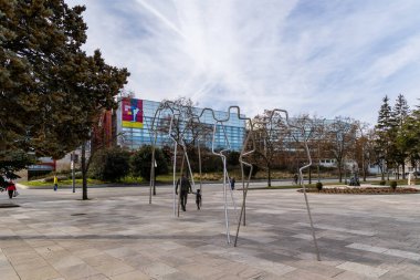 details of the buildings of the historic center of the city of Burgos, Spain