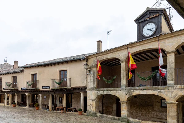 Main Square Details Historic Buildings City Pedraza Province Segovia Spain — Stock Photo, Image