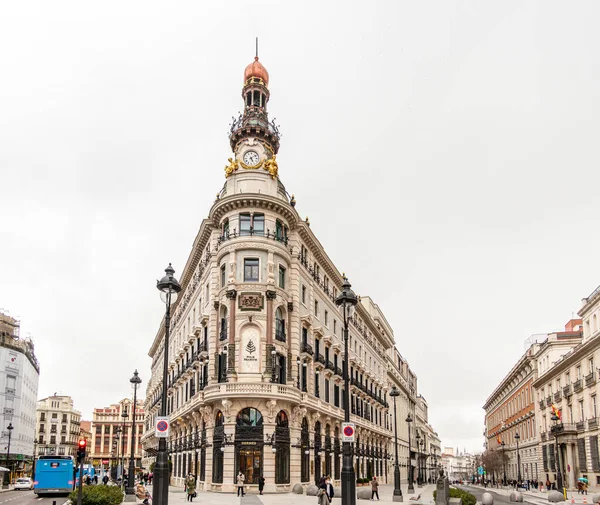 Details Historic Buildings Center Madrid Specifically Alcala Street — Stockfoto