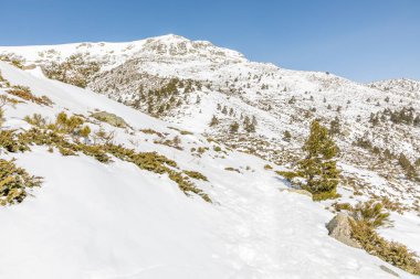 On the way up to the Penalara glacier circus area, in the Guadarrama mountains of Madrid