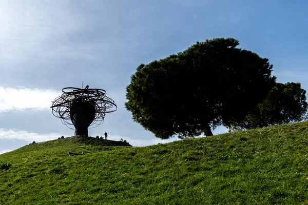Sculpture Lady Manzanares Lineal Park Manzanares Madrid — Fotografia de Stock
