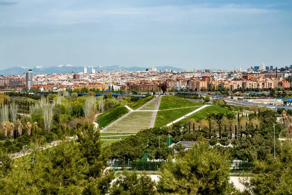 Gardens Meadows Linear Park Manzanares Madrid — Zdjęcie stockowe