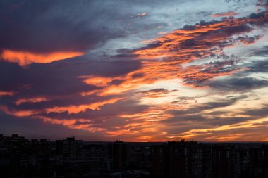 Dawn in the city of Madrid