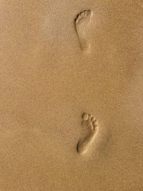 sand with footprints on the beach