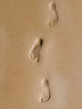 sand with footprints on the beach