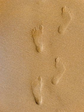 sand with footprints on the beach